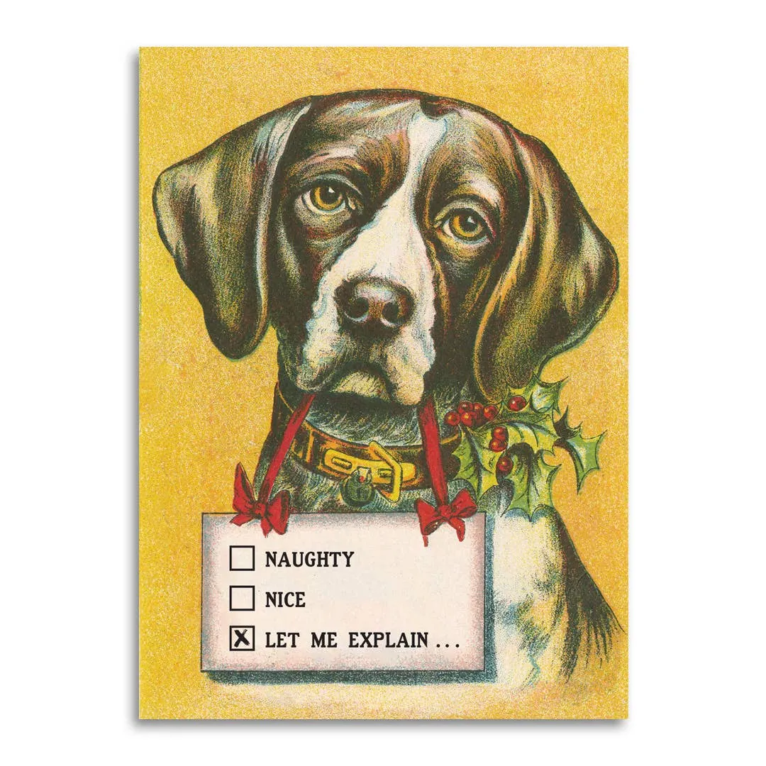 Naughty, Nice, Let Me Explain Card sold by Brightside Boutique