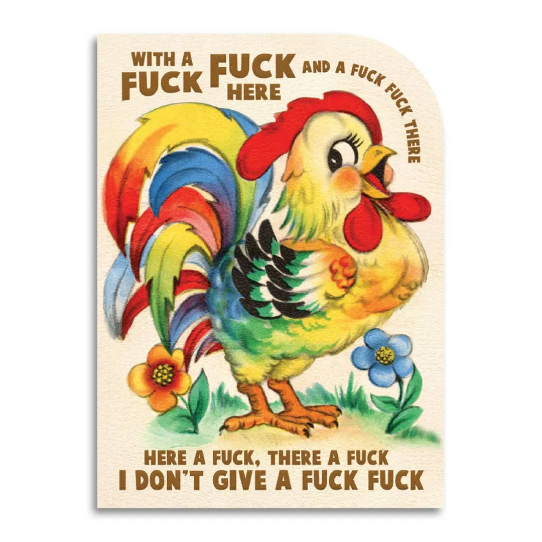 With a Fuck Fuck Here Greeting Card sold by Brightside Boutique