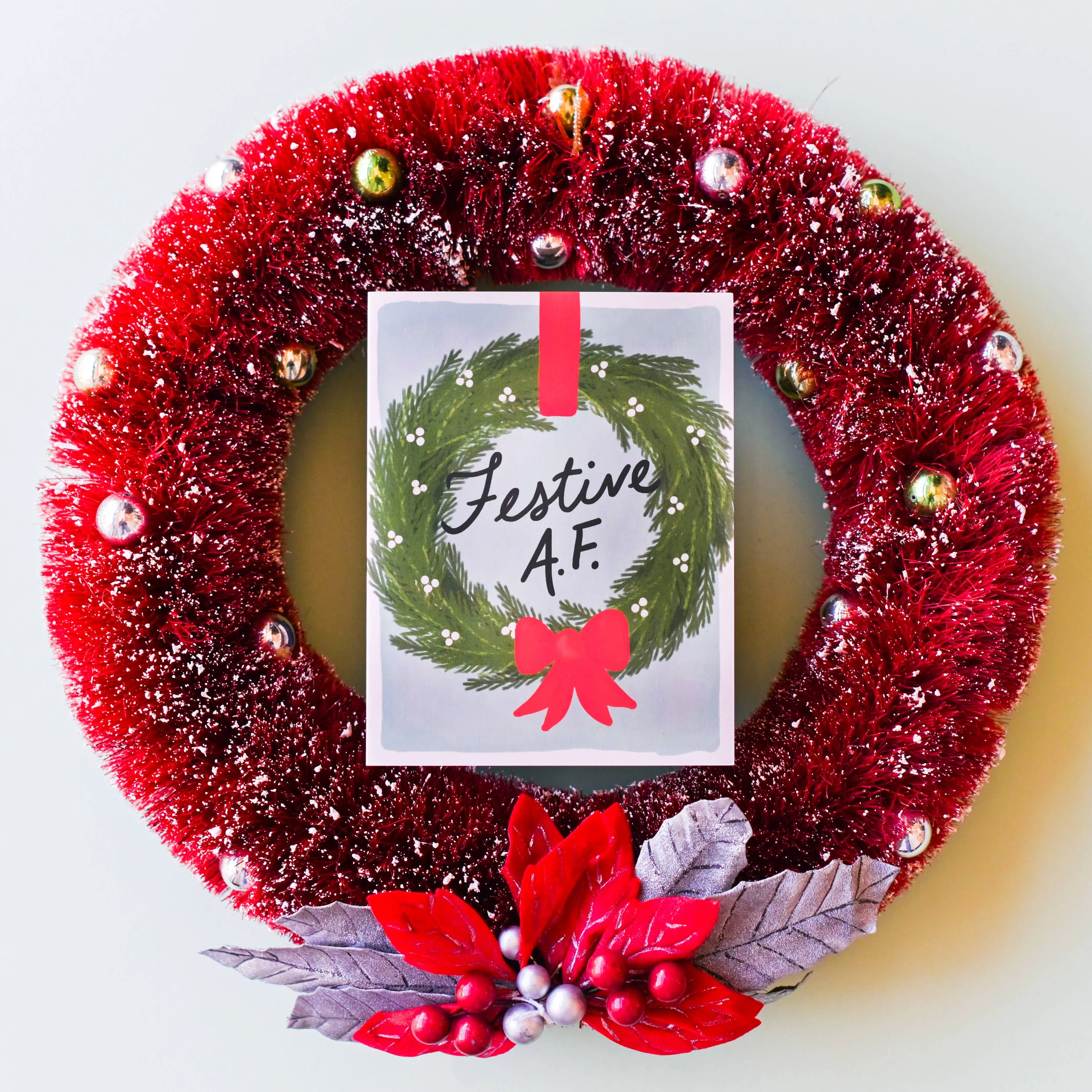 Festive A.F. Christmas Card sold by Brightside Boutique product image thumbnail 3