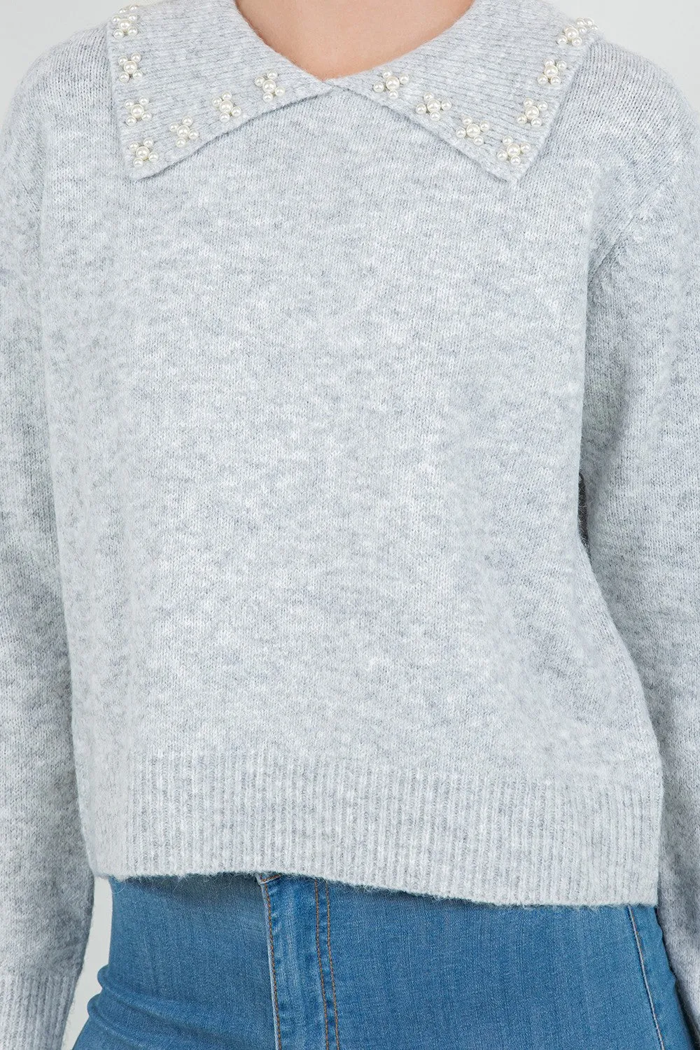 Glimmer Collar Sweater sold by Brightside Boutique