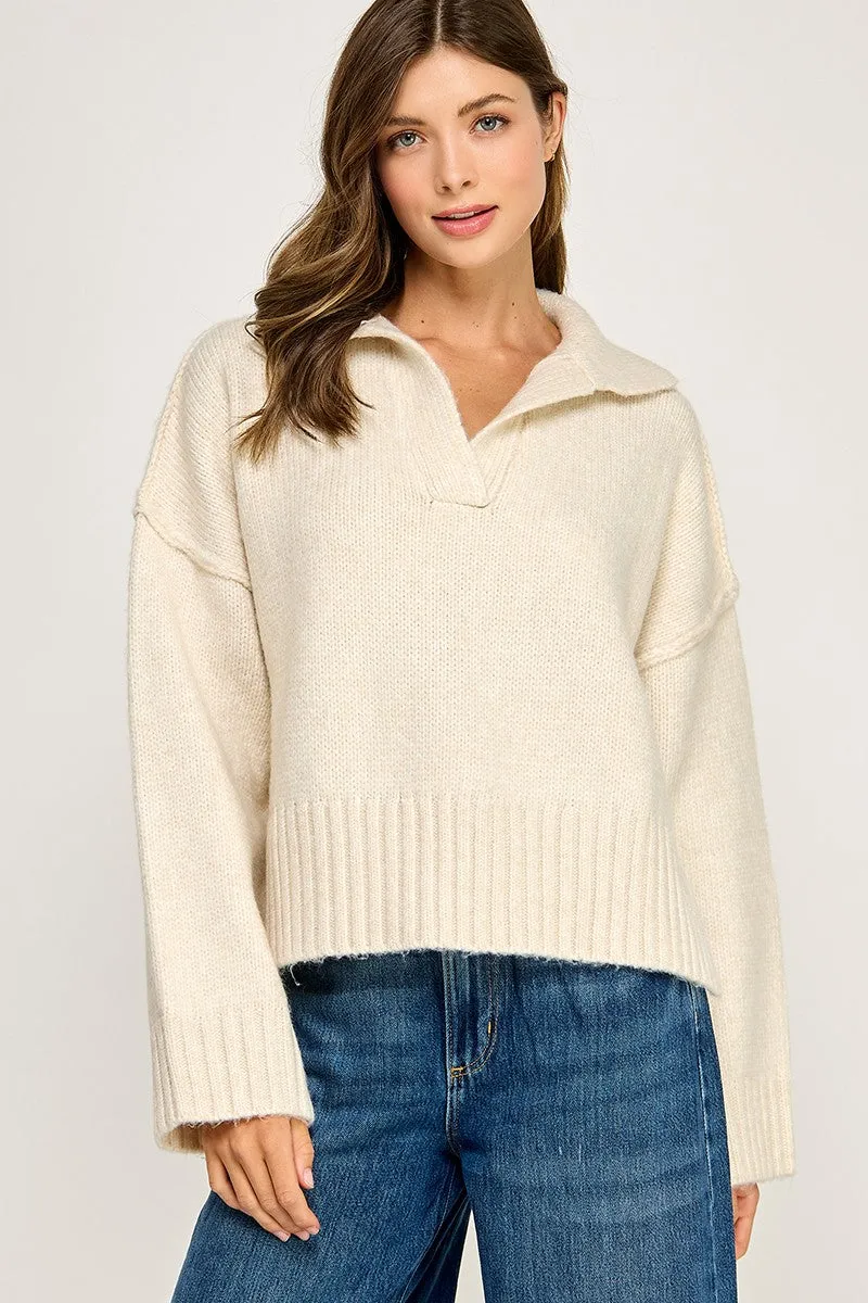 Regal Touch Polo Sweater sold by Brightside Boutique product image thumbnail 5