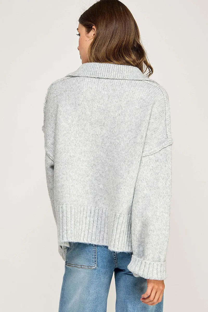Regal Touch Polo Sweater sold by Brightside Boutique product image thumbnail 4