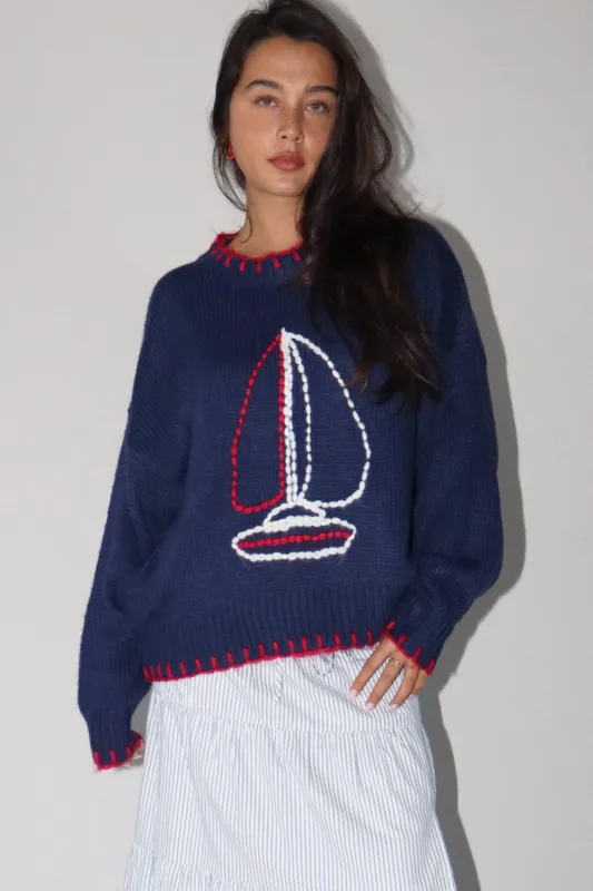 Heritage Sail Sweater sold by Brightside Boutique