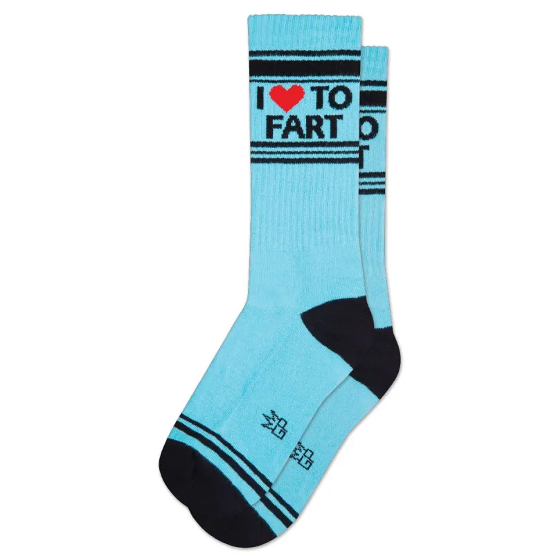 I ❤️ To Fart Gym Crew Socks sold by Brightside Boutique