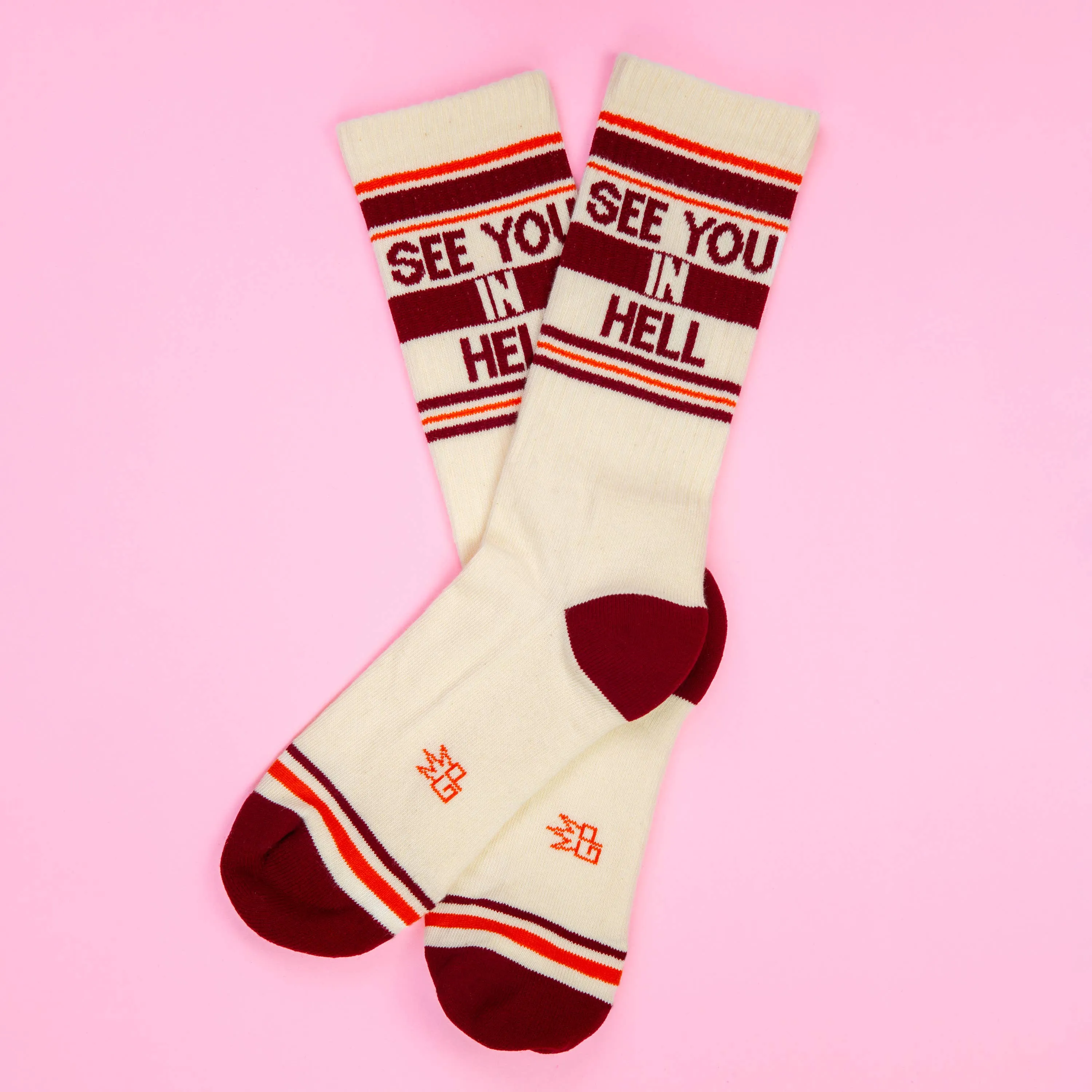 See You in Hell Gym Crew Socks sold by Brightside Boutique product image thumbnail 2