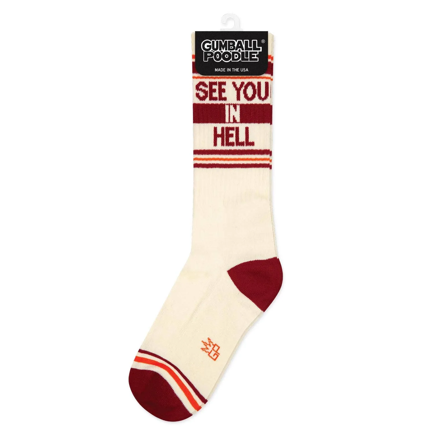 See You in Hell Gym Crew Socks sold by Brightside Boutique product image thumbnail 3