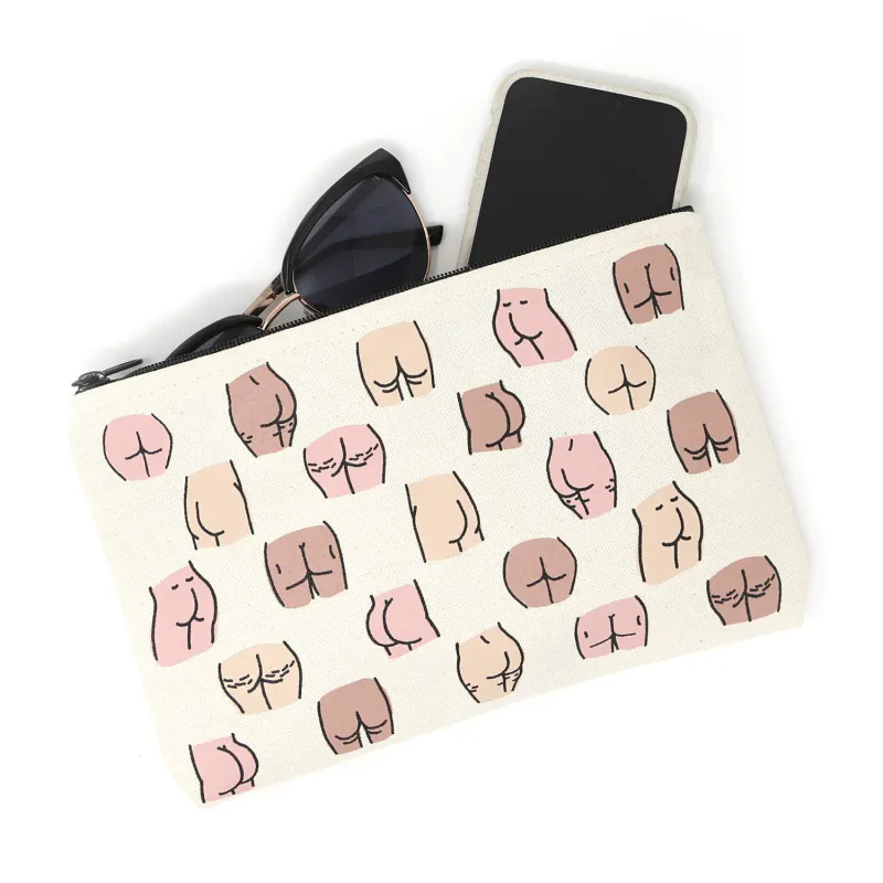 Funny Butt Makeup Pouch sold by Brightside Boutique