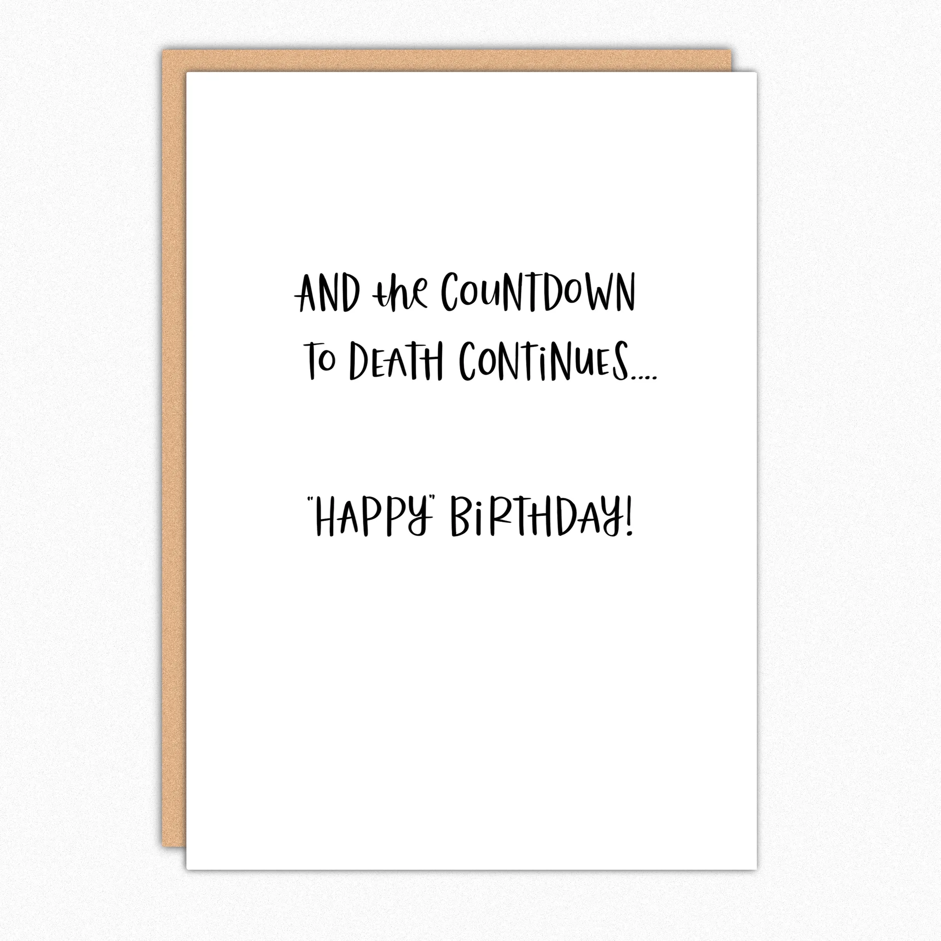 Countdown To Death Birthday Card sold by Brightside Boutique