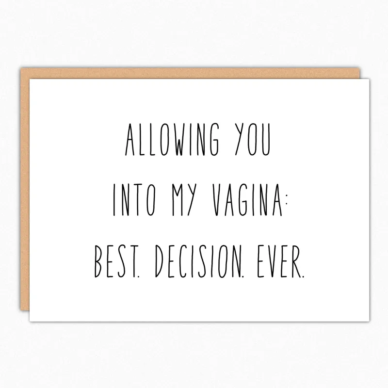 Best Decision Ever Valentines Card sold by Brightside Boutique