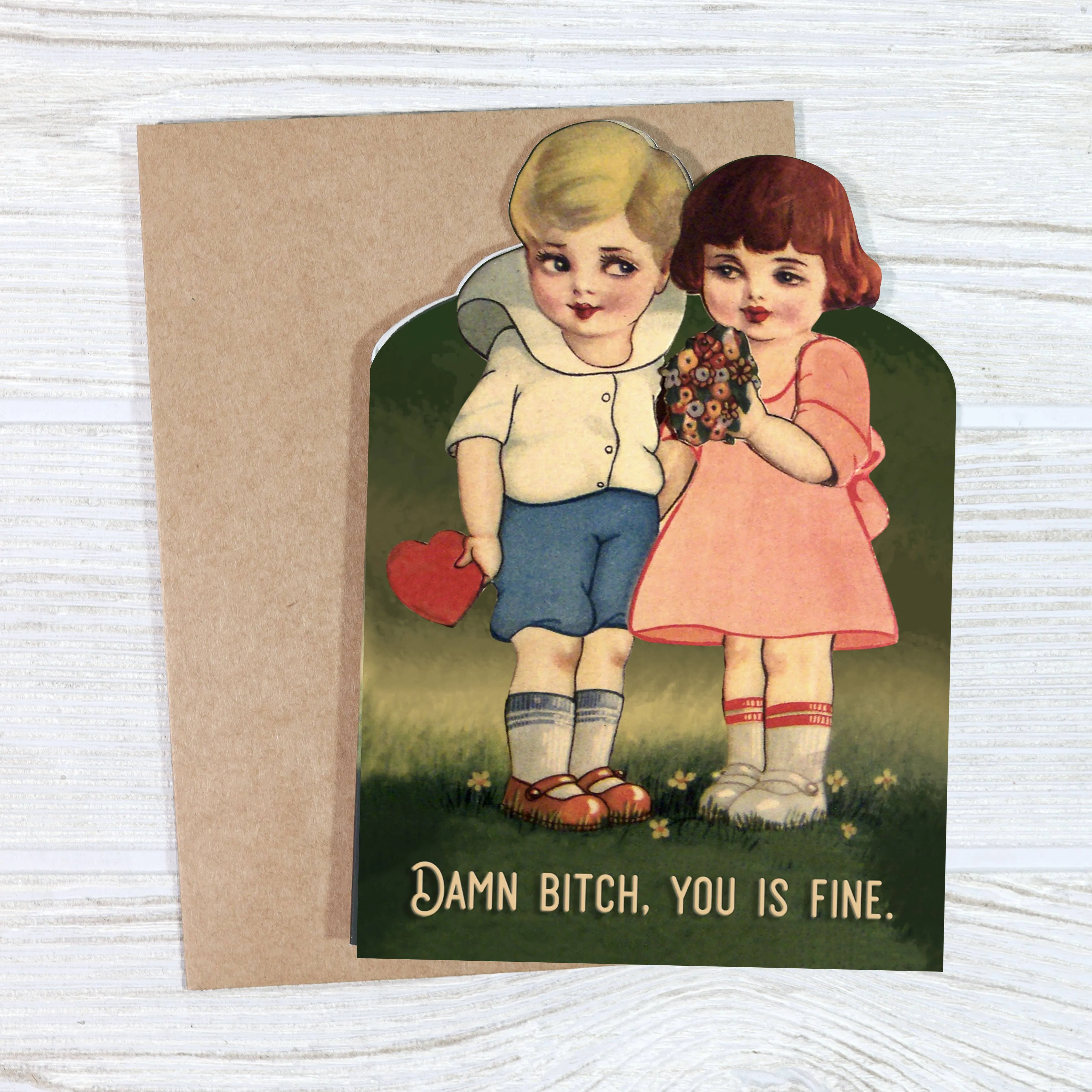 Damn Bitch, You Is Fine Greeting Card sold by Brightside Boutique product image thumbnail 2