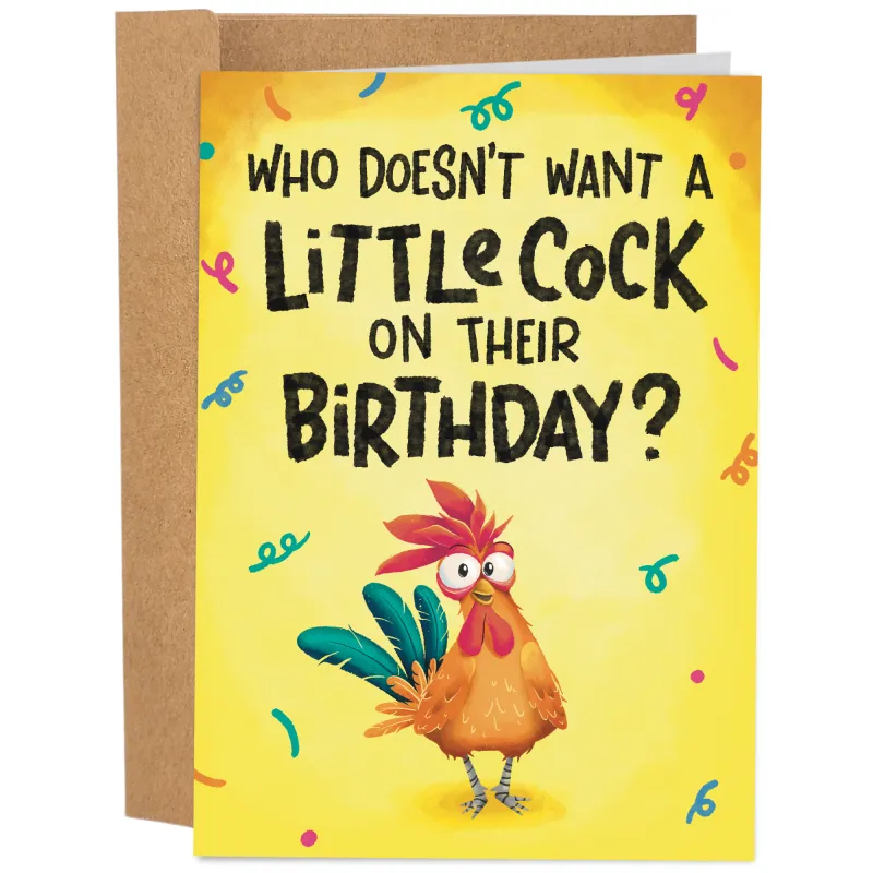 Who Doesn't Want A Little Cock Birthday Card sold by Brightside Boutique