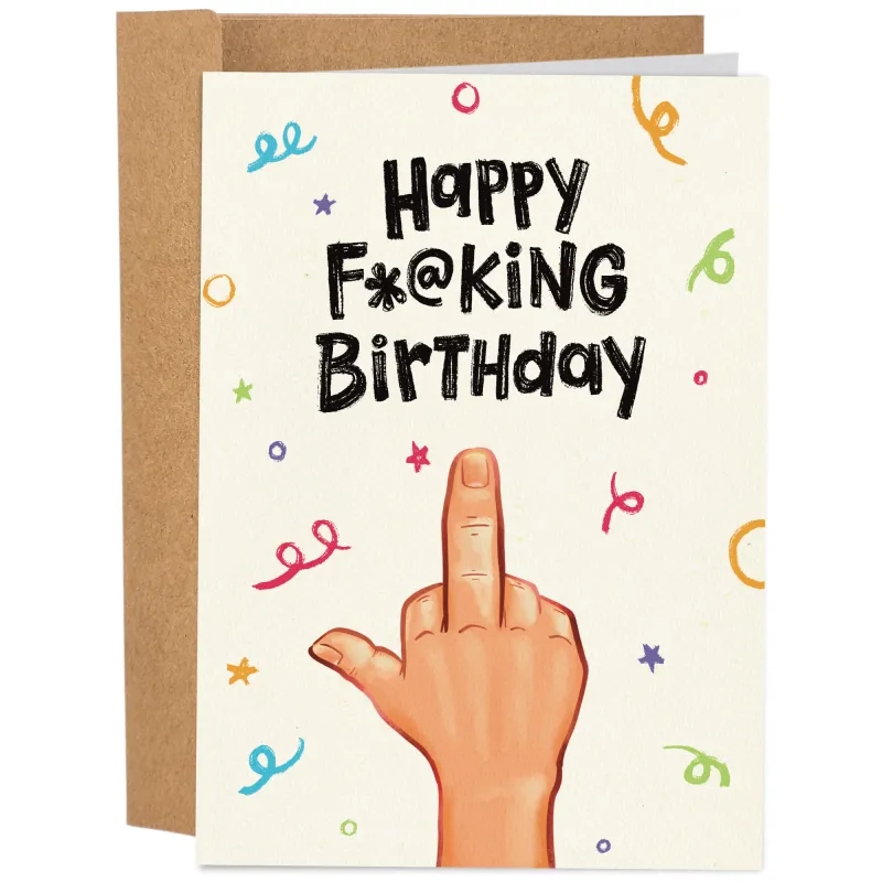 Happy Fucking Birthday Card sold by Brightside Boutique