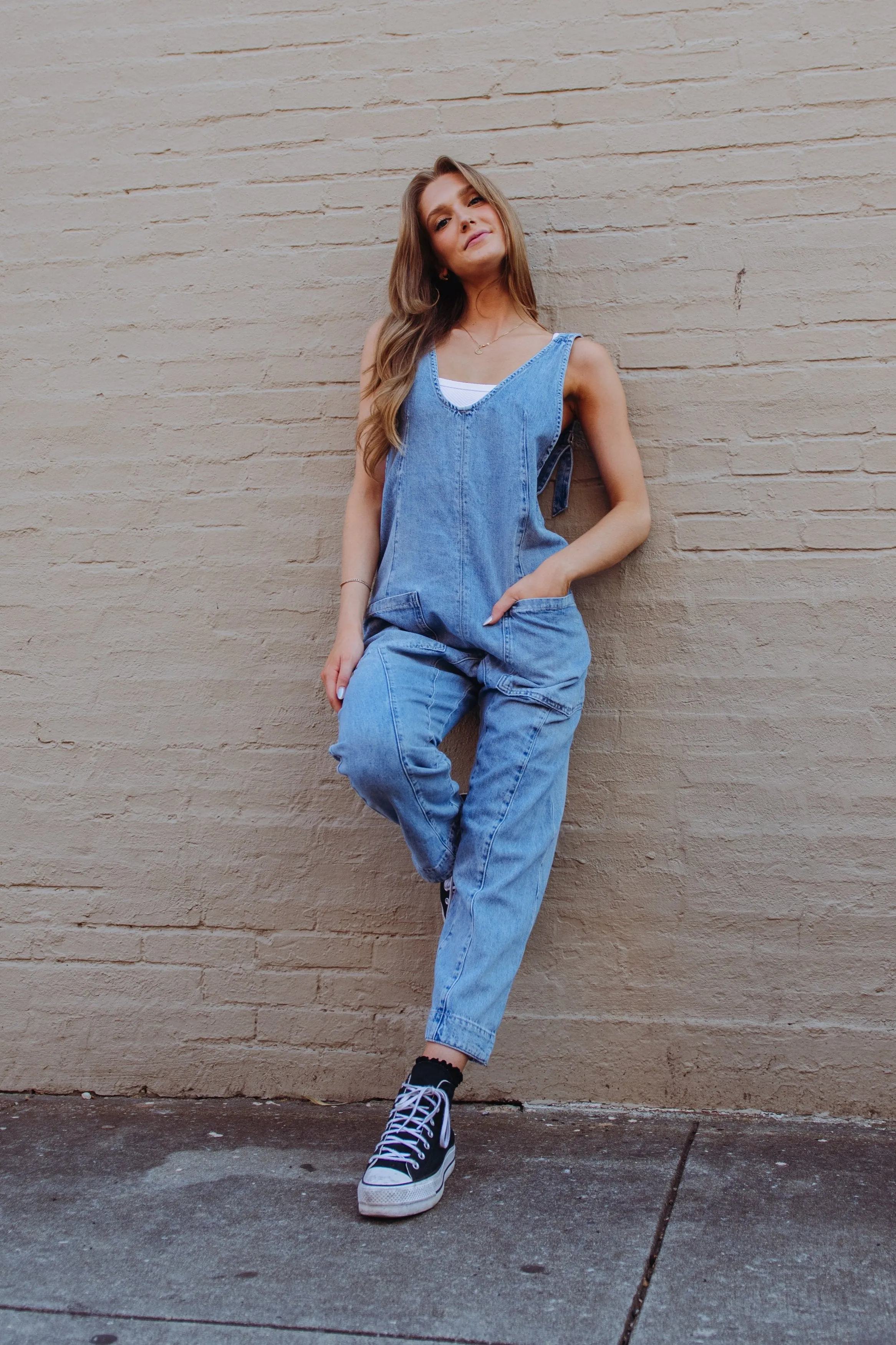 Free People High Roller Jumpsuit sold by Brightside Boutique