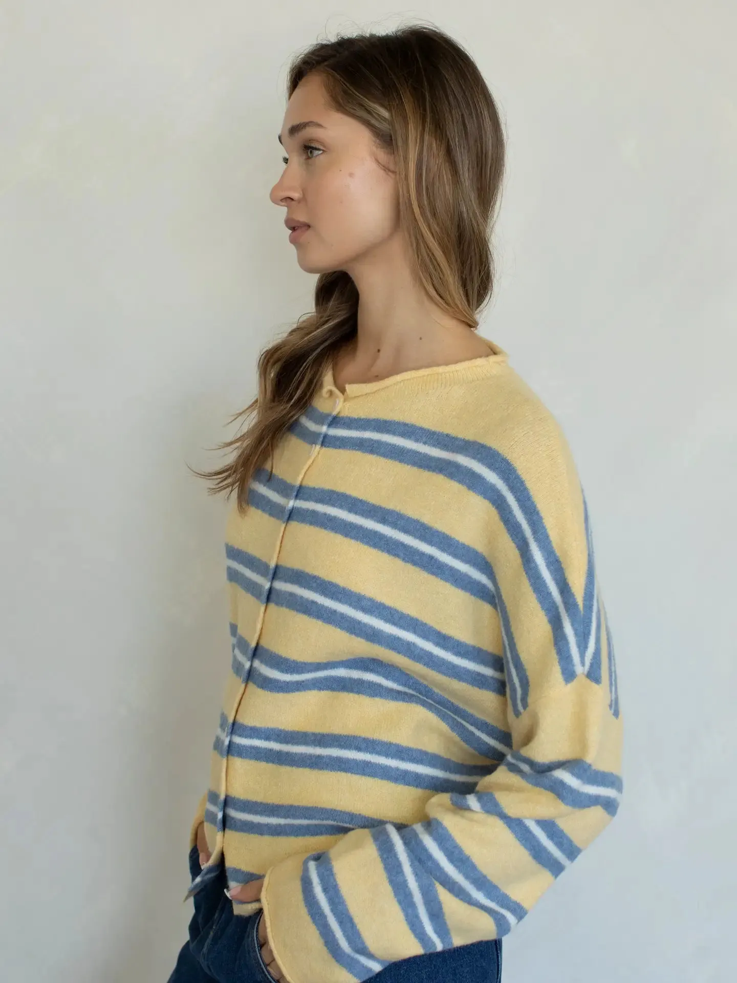 Piper Varsity Stripe Cardigan sold by Brightside Boutique product image thumbnail 4