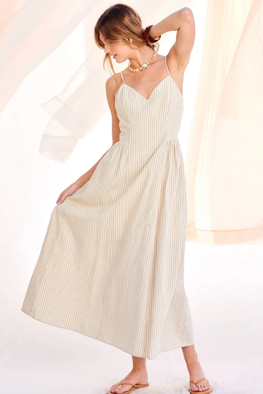 Harbor Line Maxi Dress sold by Brightside Boutique product image thumbnail 3