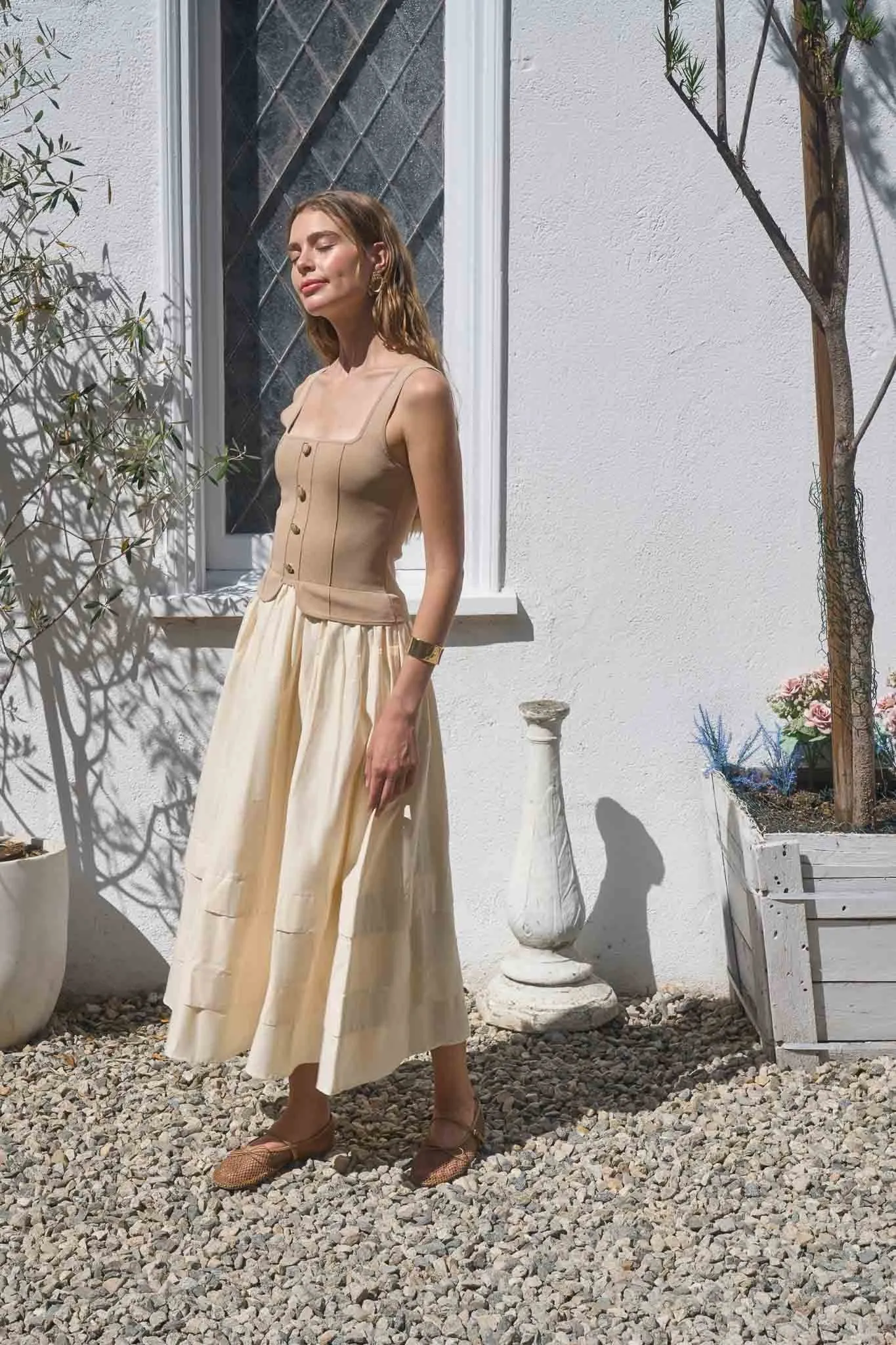 Nautical Tide Square Neck Midi Dress sold by Brightside Boutique product image thumbnail 2