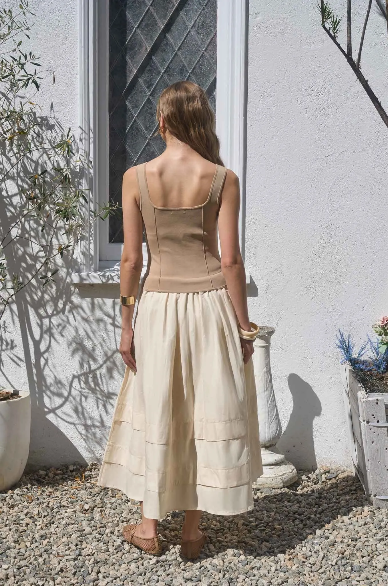 Nautical Tide Square Neck Midi Dress sold by Brightside Boutique product image thumbnail 3