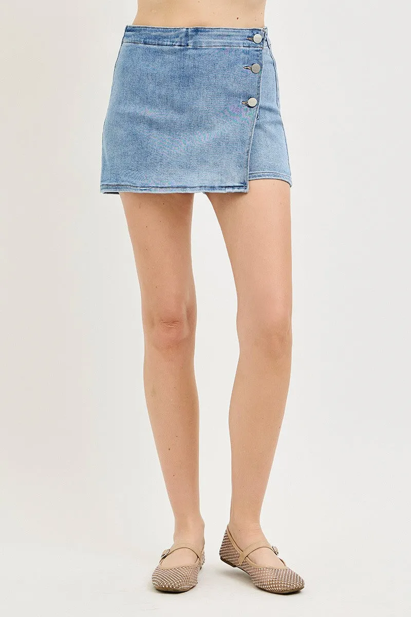 The Uptown Button Skort sold by Brightside Boutique product image thumbnail 5