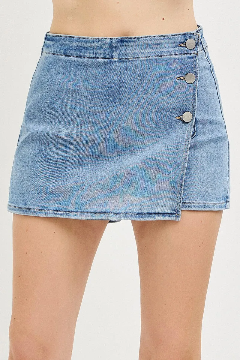 The Uptown Button Skort sold by Brightside Boutique product image thumbnail 2
