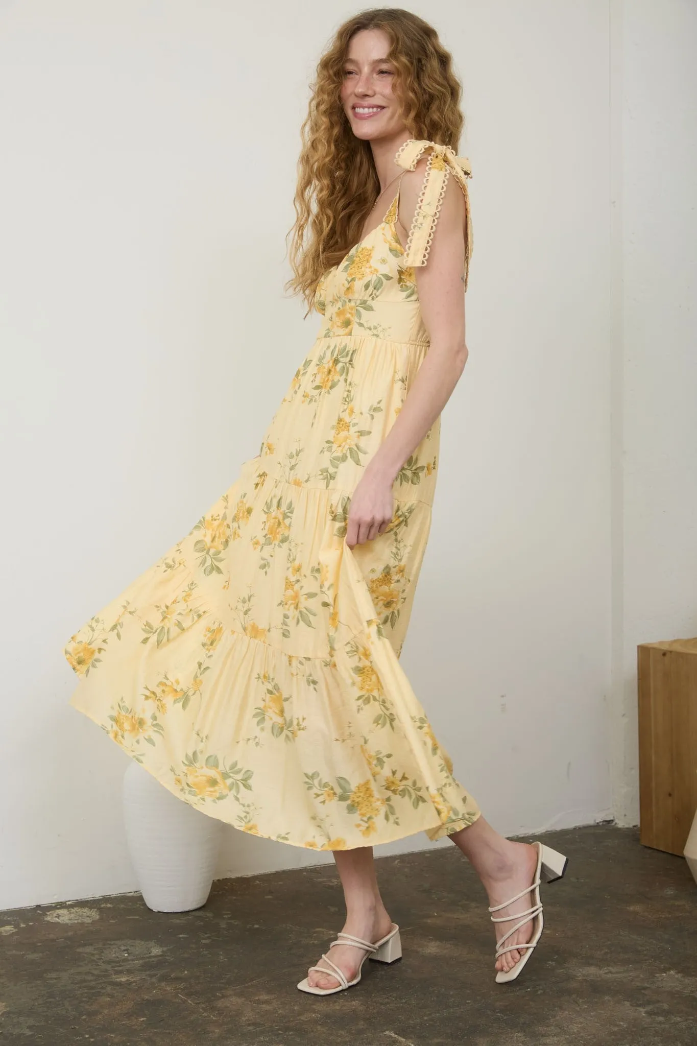 Garden Lace Midi Dress sold by Brightside Boutique product image thumbnail 5