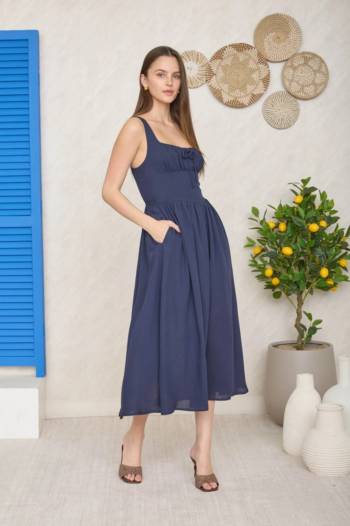 Flirty Knot Corset Midi Dress sold by Brightside Boutique product image thumbnail 2