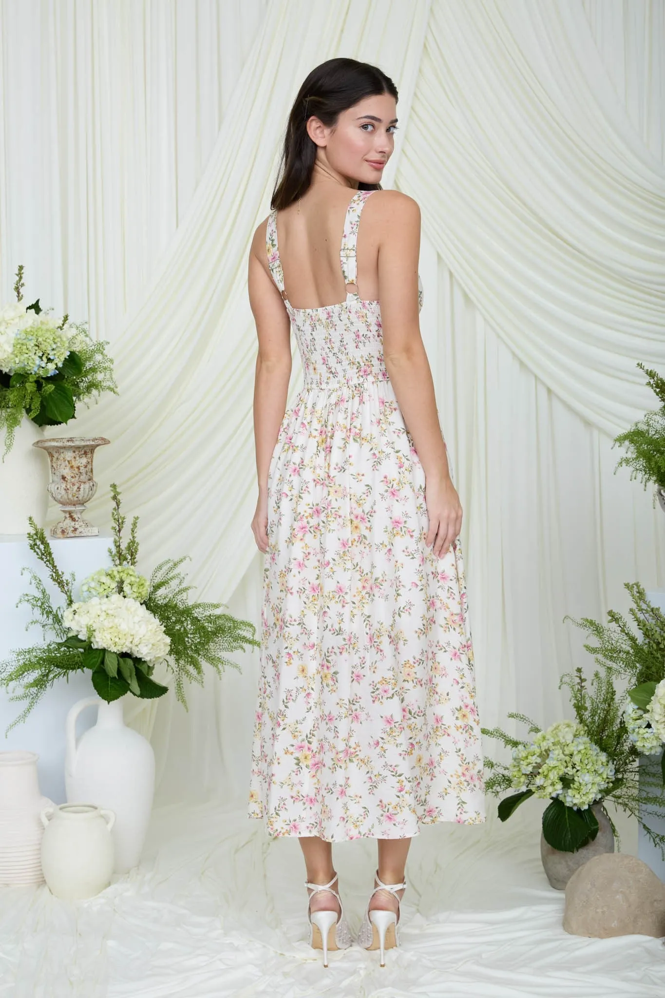 Lace Garden Corset Midi Dress sold by Brightside Boutique product image thumbnail 3