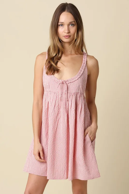 Lila Gingham Breeze Mini Dress made by Olivaceous