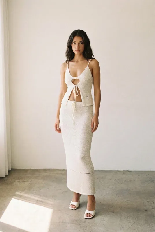 Aurora Sequin Knit Skirt Set made by Brightside Boutique
