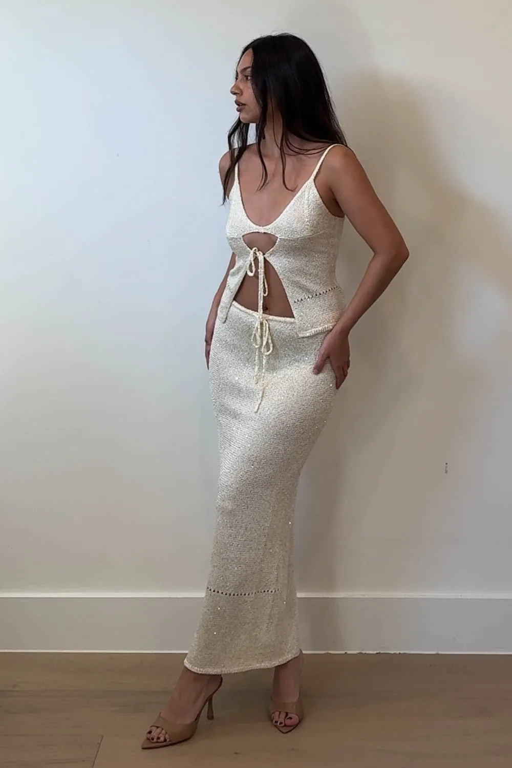 Aurora Sequin Knit Skirt Set sold by Brightside Boutique product image thumbnail 2