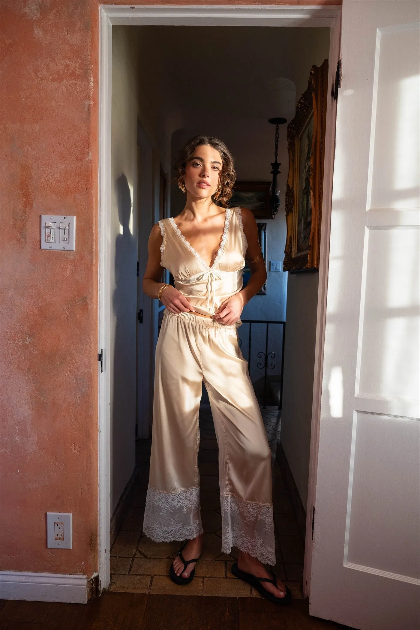 Luna Lace Tie-Front Pant Set sold by Brightside Boutique product image thumbnail 3