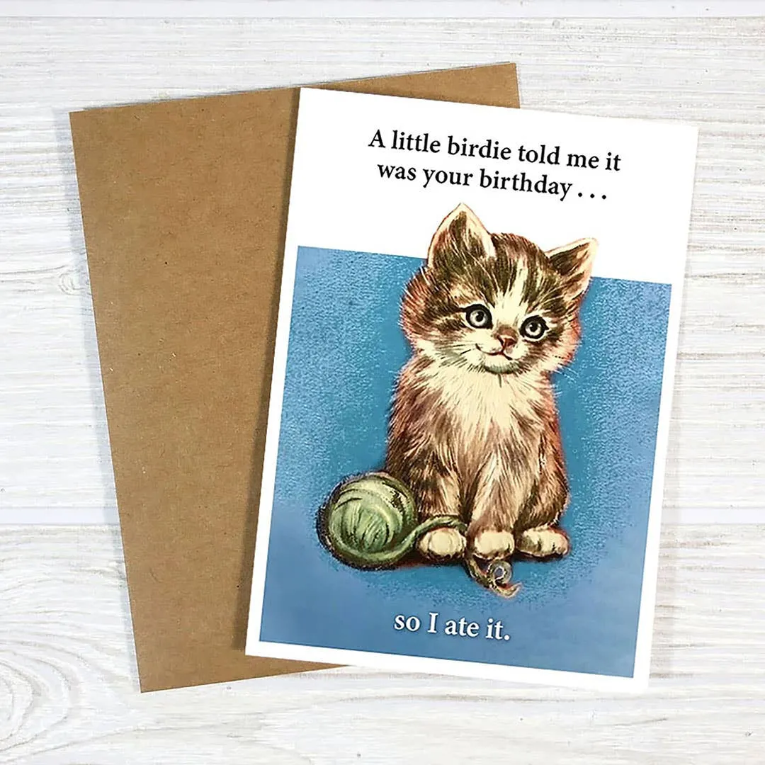A Little Birdie Told Me It Was Your Birthday Card sold by Brightside Boutique