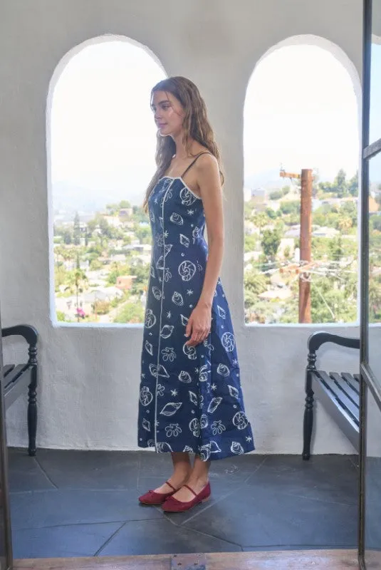 Coral Reef Scallop Neck Midi Dress sold by Brightside Boutique product image thumbnail 3
