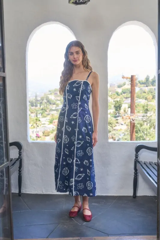 Coral Reef Scallop Neck Midi Dress sold by Brightside Boutique product image thumbnail 2