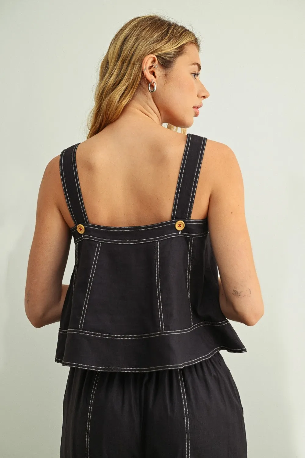 The Drift Linen Tank Top sold by Brightside Boutique product image thumbnail 3