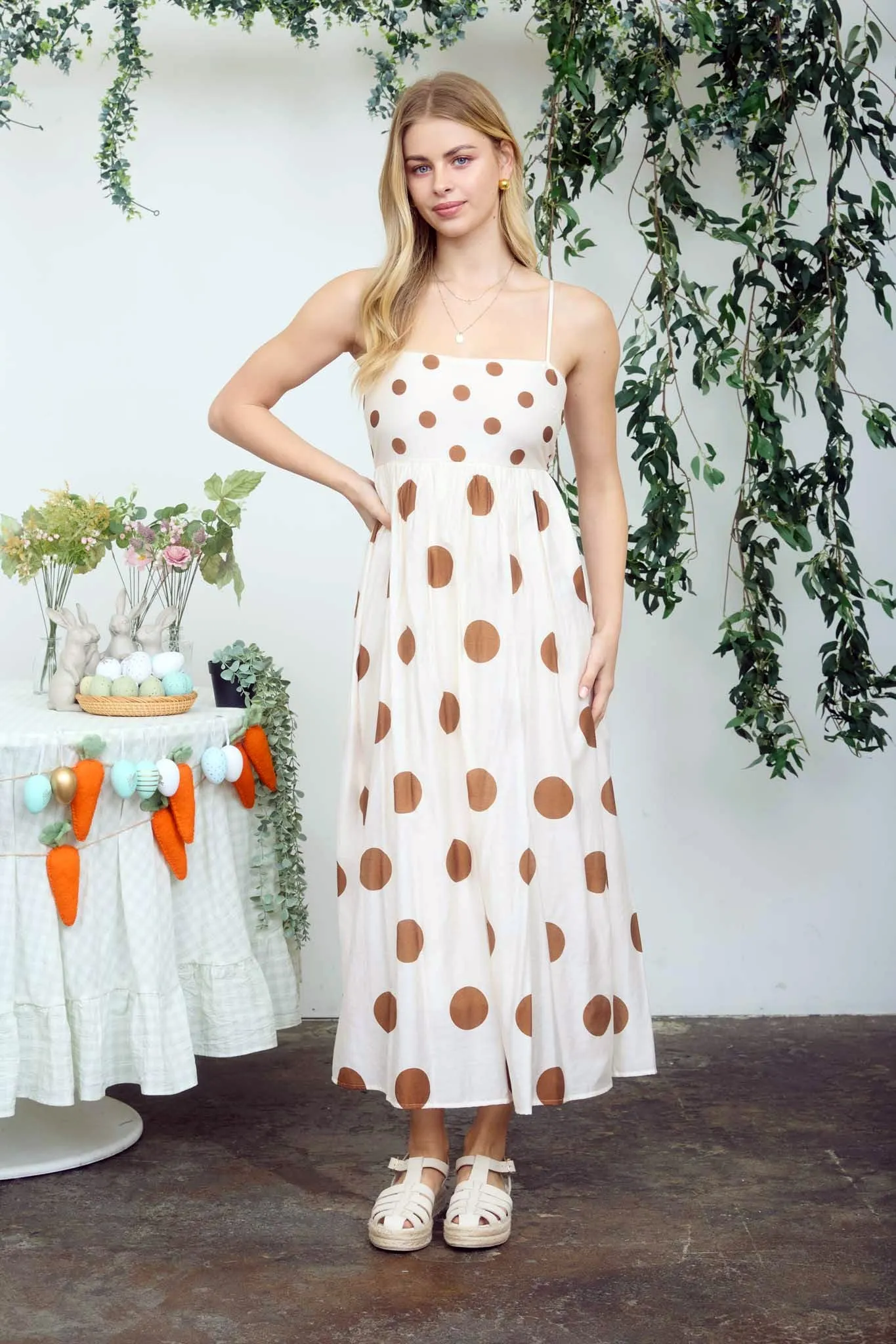 Timeless Dotty Midi Dress sold by Brightside Boutique product image thumbnail 5