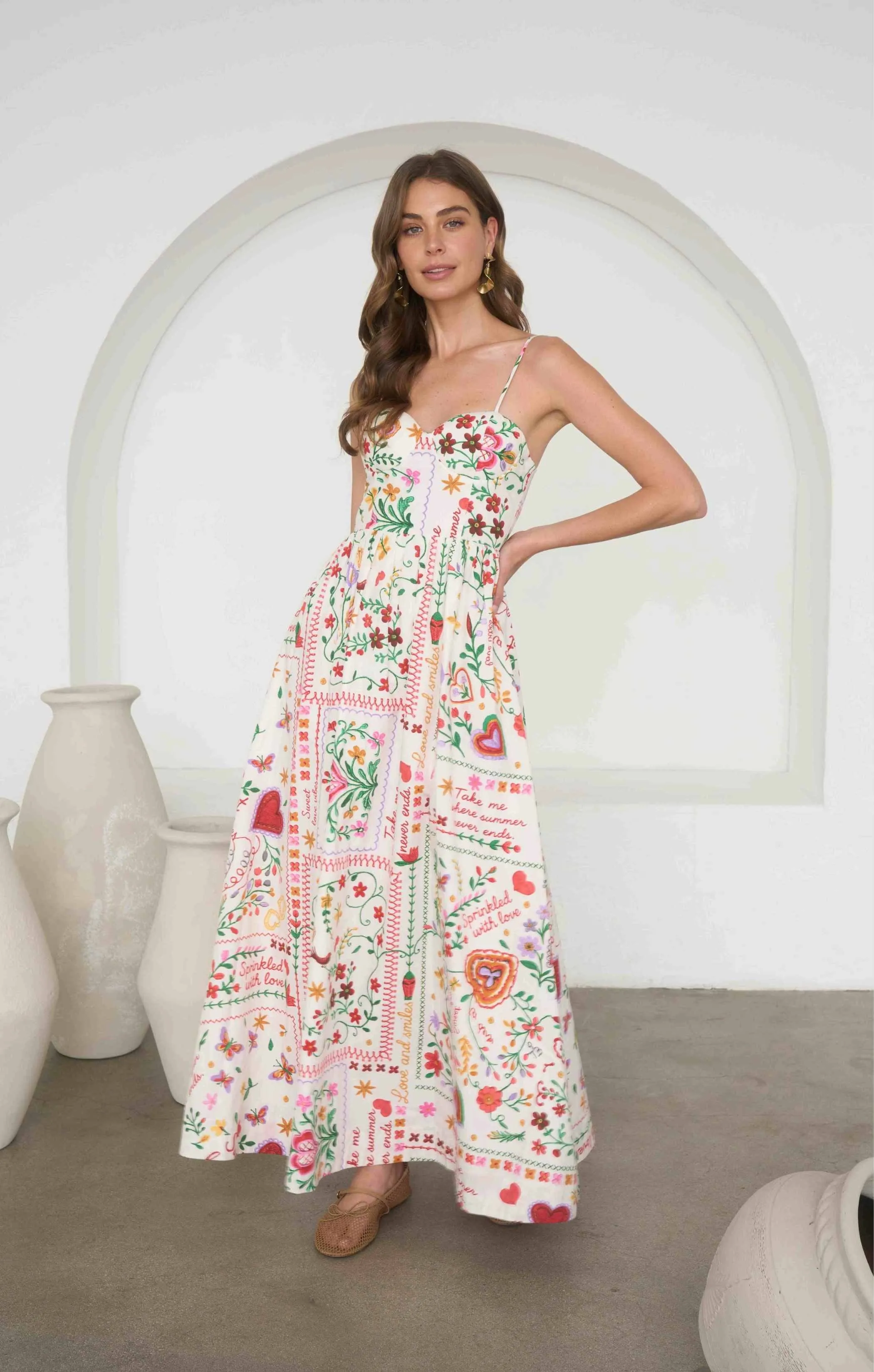 The Sunset Splash Midi Dress sold by Brightside Boutique product image thumbnail 4