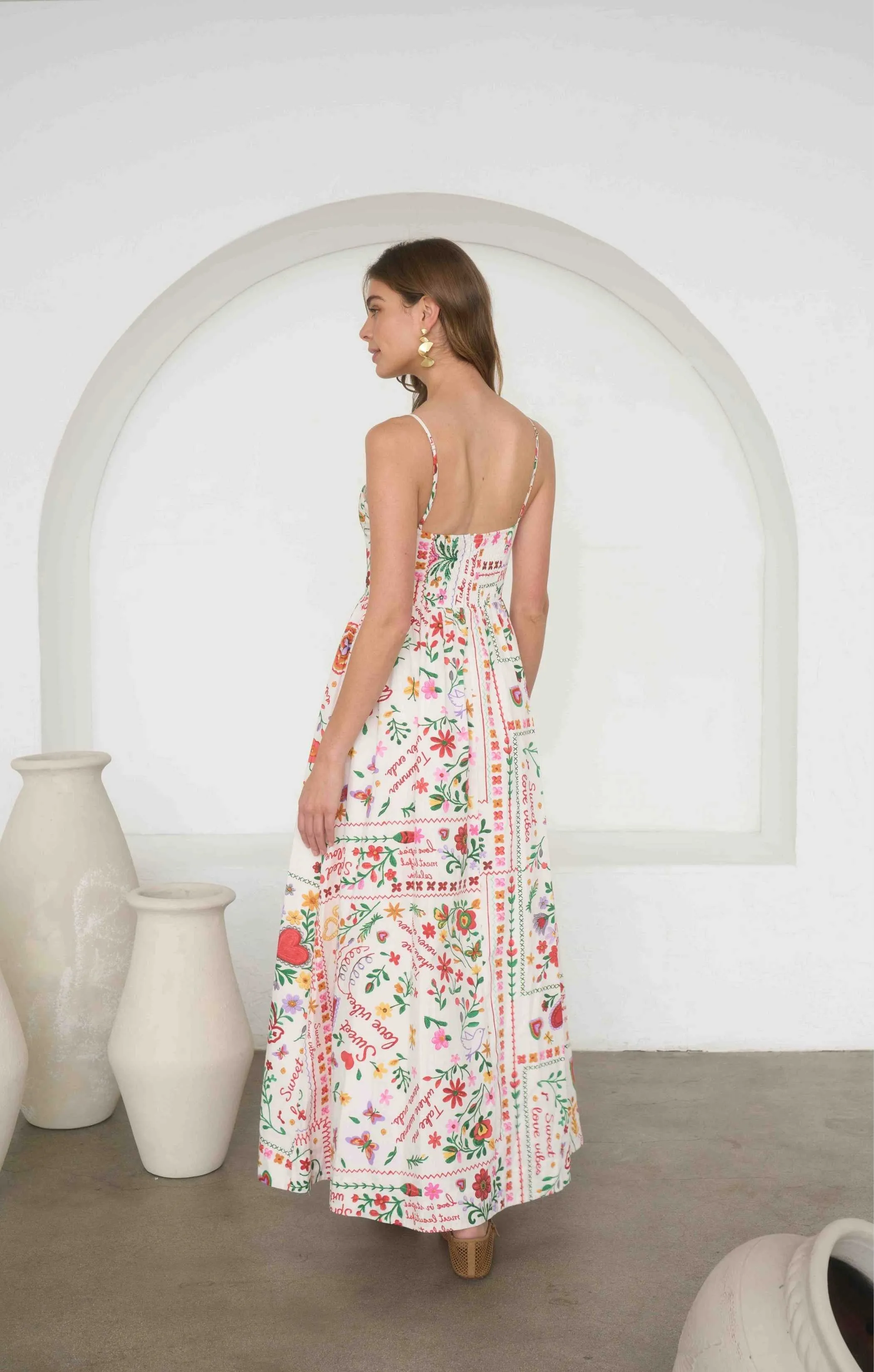 The Sunset Splash Midi Dress sold by Brightside Boutique product image thumbnail 3