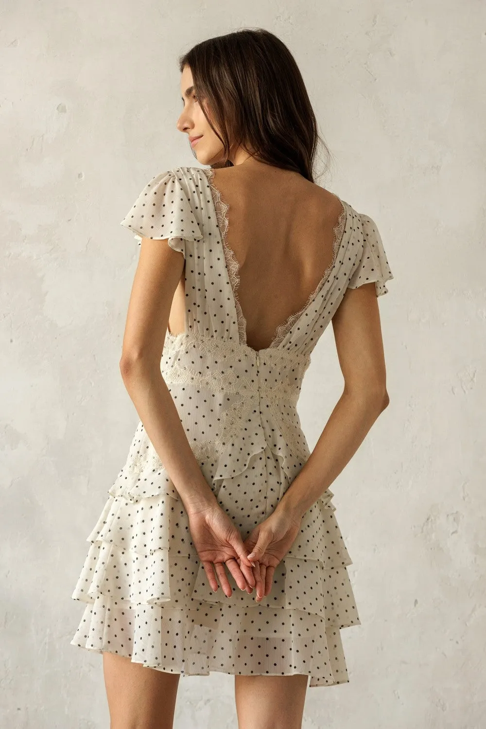 Midnight Polka Mini Dress sold by Brightside Boutique product image thumbnail 5