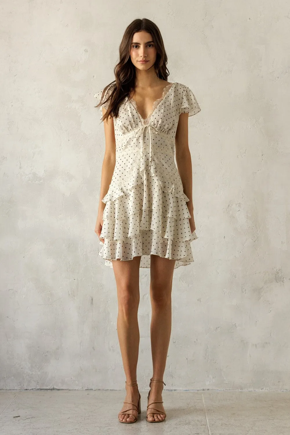 Midnight Polka Mini Dress sold by Brightside Boutique