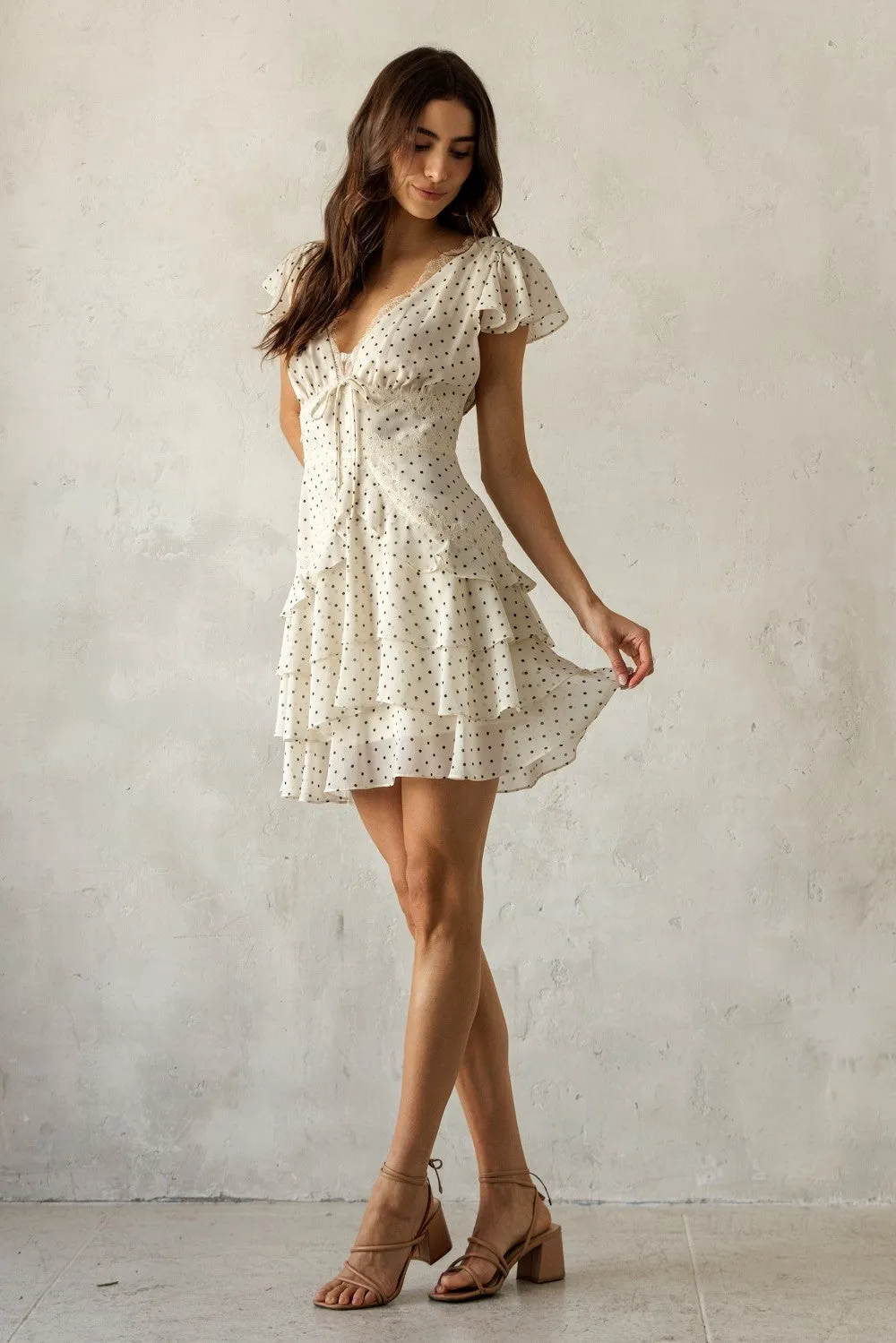 Midnight Polka Mini Dress sold by Brightside Boutique product image thumbnail 2