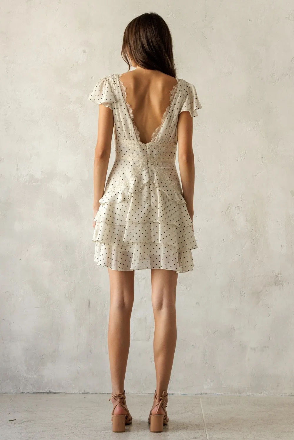 Midnight Polka Mini Dress sold by Brightside Boutique product image thumbnail 3