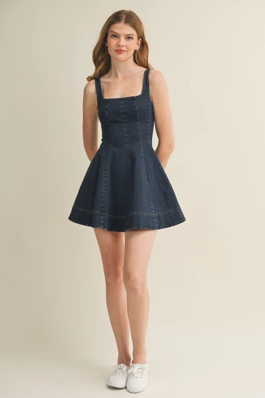 The Monroe Seam Mini Dress made by Mustard Seed