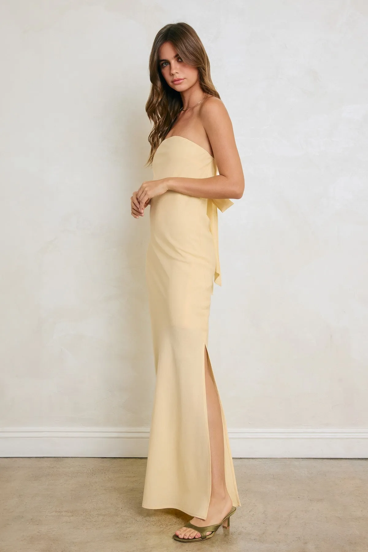 Barely Butter Maxi Dress sold by Brightside Boutique product image thumbnail 2