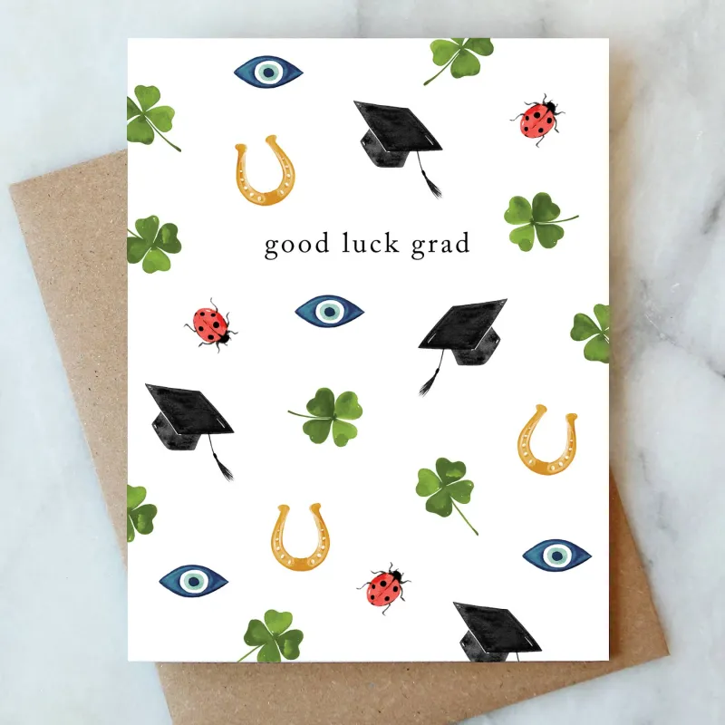 Lucky Graduation Card made by Brightside Boutique