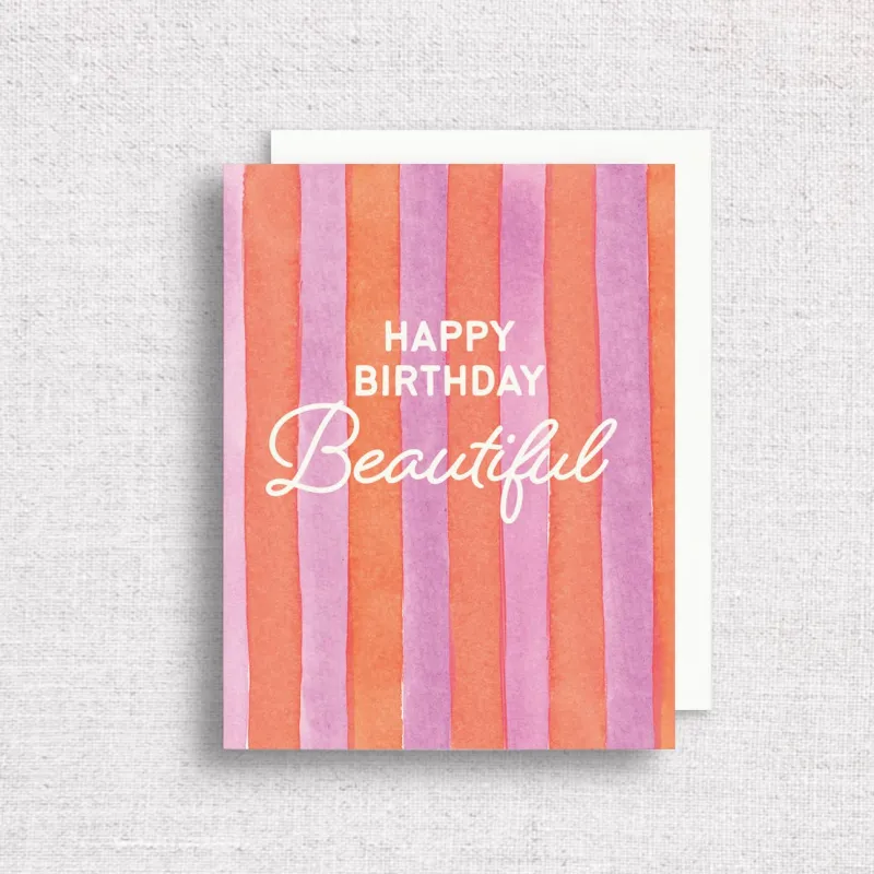 Happy Birthday Beautiful Birthday Card made by Brightside Boutique