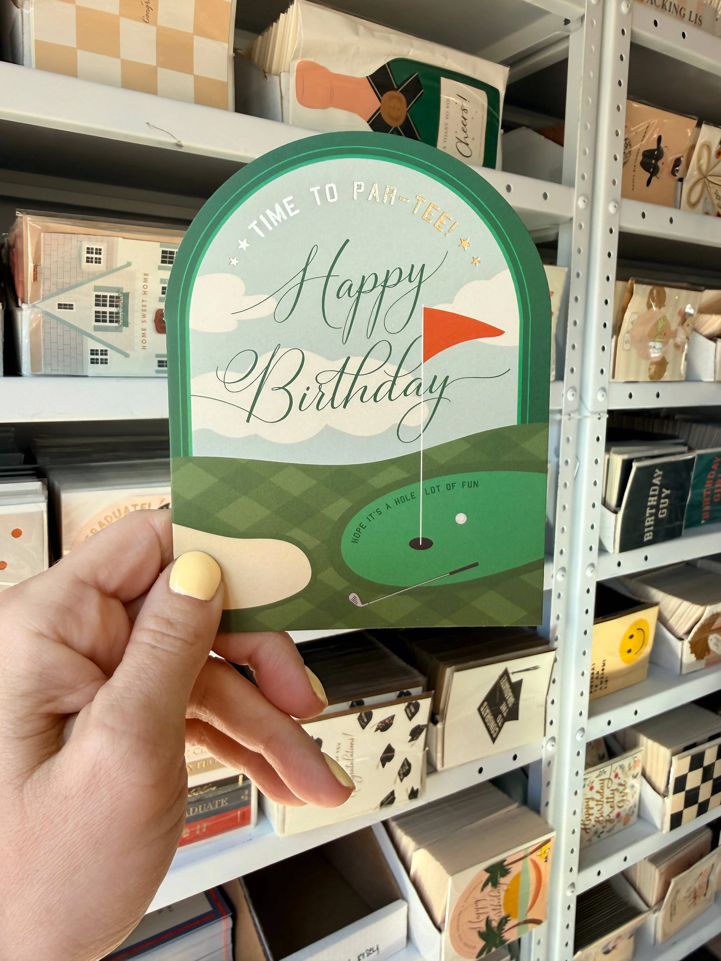 Time to Par-Tee Golf Birthday Card sold by Brightside Boutique product image thumbnail 3