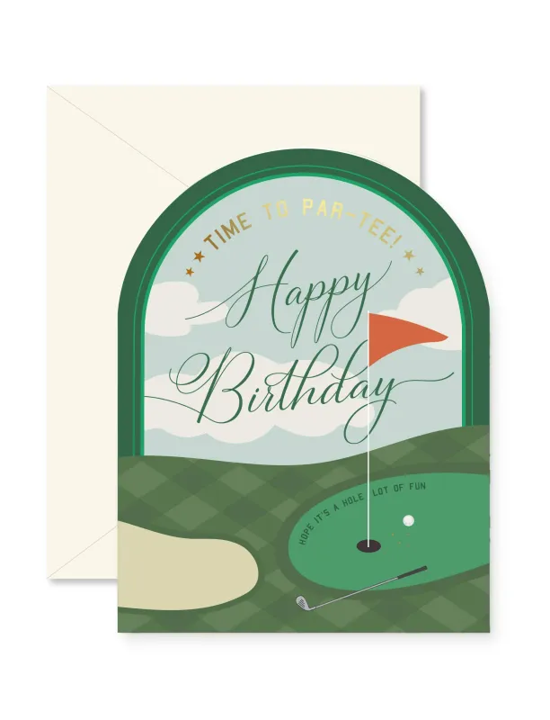 Time to Par-Tee Golf Birthday Card made by Brightside Boutique