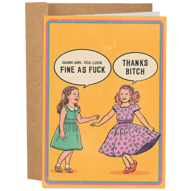 Funny Vintage Birthday Card made by Brightside Boutique