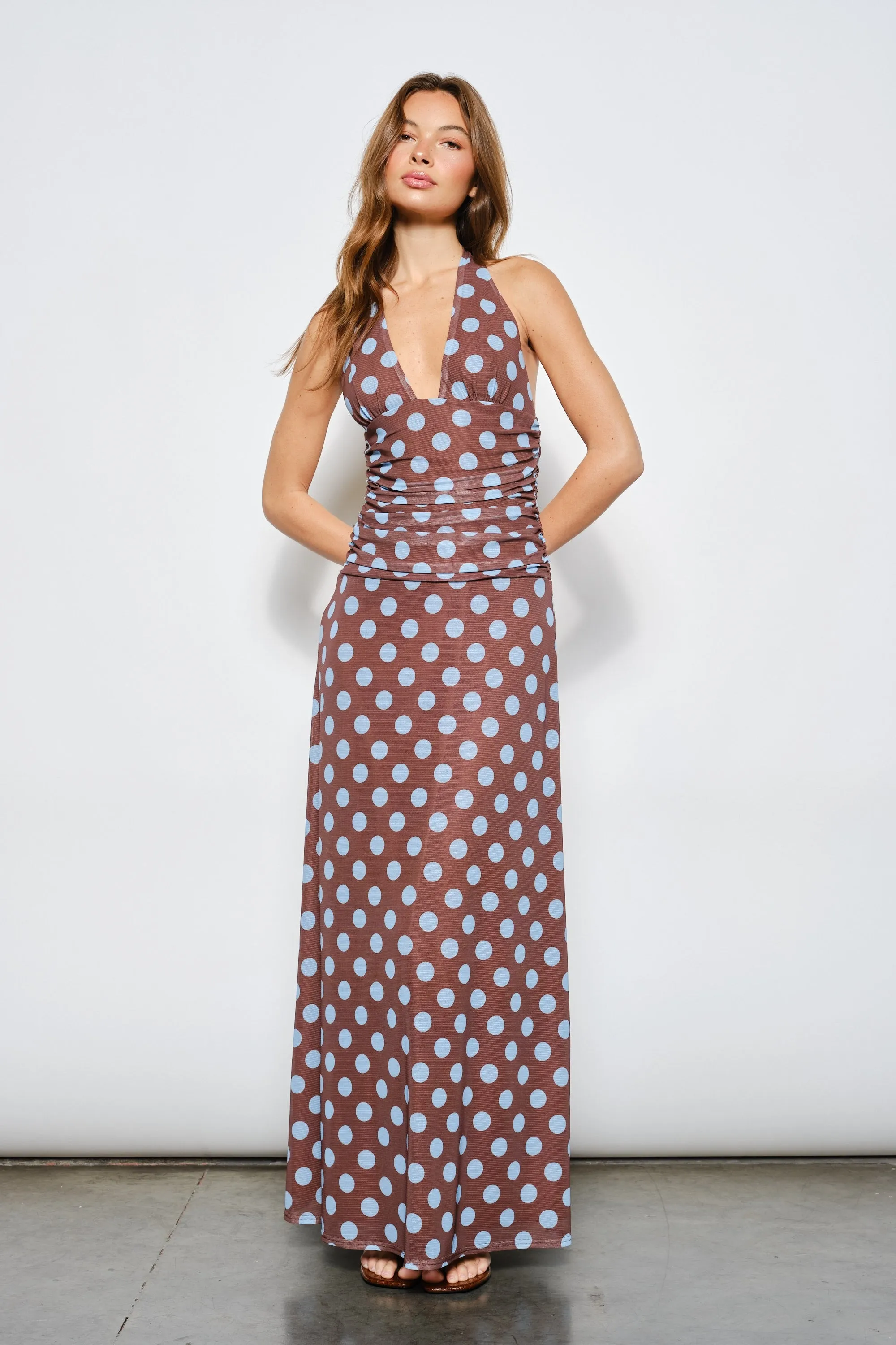 Leona Mesh Maxi Dress sold by Brightside Boutique