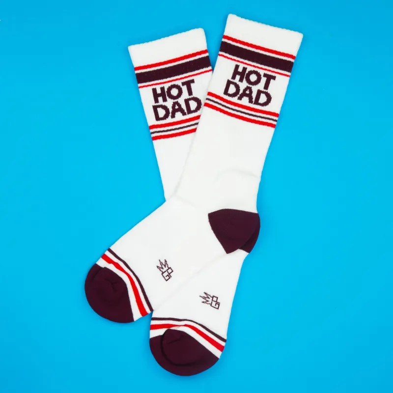 Hot Dad Gym Crew Socks made by Brightside Boutique
